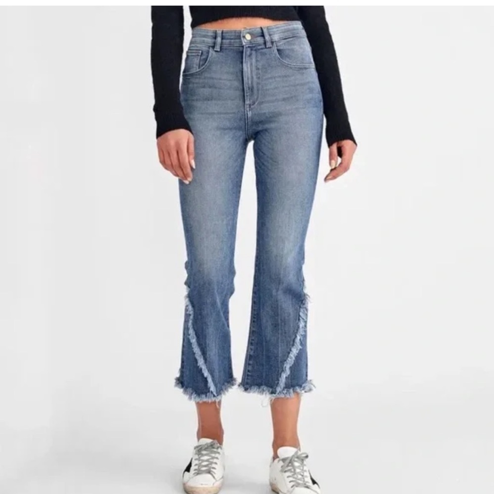 DL1961 Wallace High Rise Crop Flare Jeans Briggs size 26